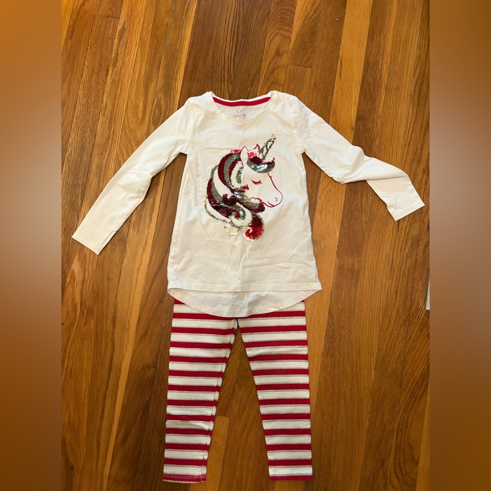 Holiday Unicorn girls set-size M (5-6)